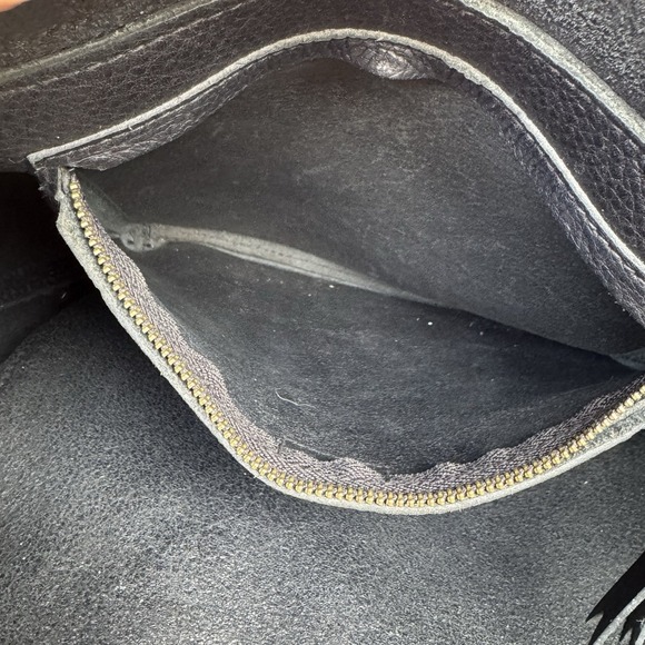 Madewell The Transport Medium Leather Tote Bag True Black DISCONTINUED - Picture 7 of 9
